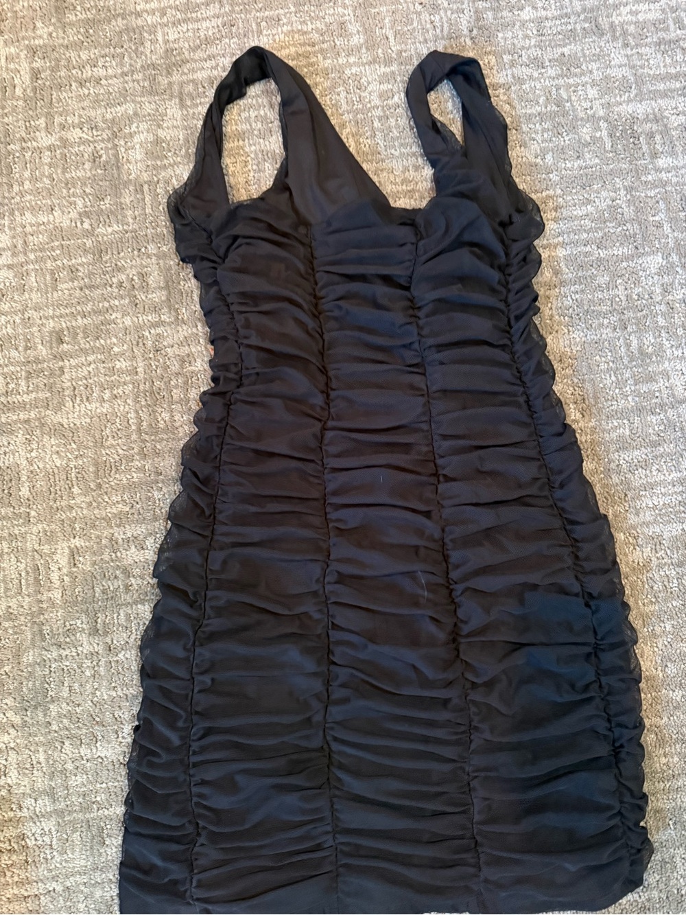 Princess Polly Black Ruched Bodycon Mini Dress - Picture 1 of 4